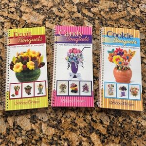 Create YourOwn Bouquets of Fruit, Cookies or Candy.  3 Book Set